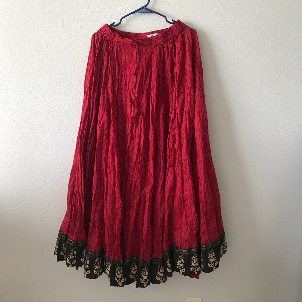 Long Patterned Skirt - Boho Style